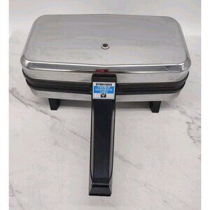 Vitantonio French Sandwich Chef Model 650 Vintage Stainless Steel Chrome TESTED